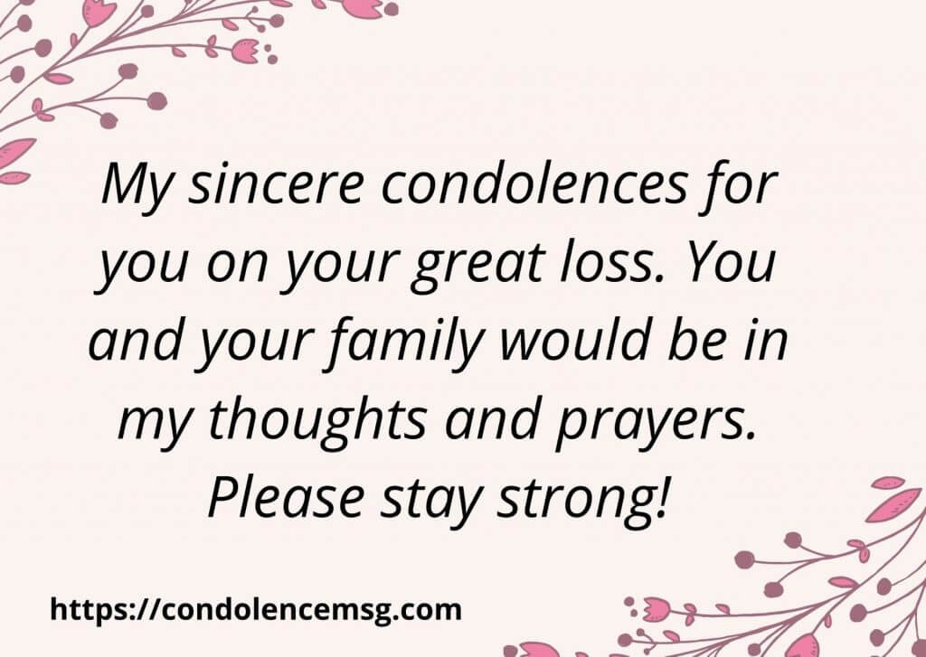 Short Sympathy Messages For Loss Of Aunt